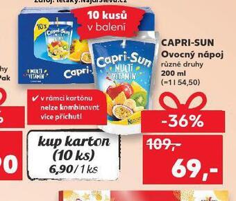 Kaufland Capri sun ovocný nápoj nabídka