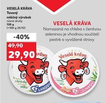 Kaufland Veselá kráva tavený mléčný výrobek nabídka