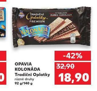 Kaufland Opavia kolonáda tradiční oplatky nabídka