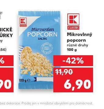 Kaufland Mikrovlnný popcorn nabídka