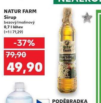 Kaufland Natur farm sirup nabídka