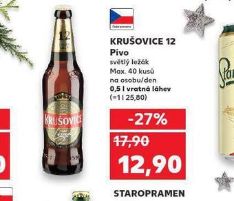 Kaufland Pivo krušovice 12 královský ležák nabídka