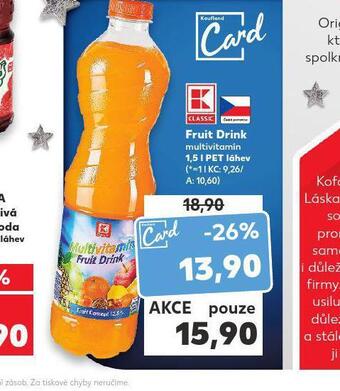 Kaufland Fruit drink nabídka