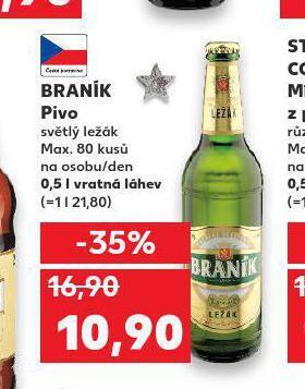 Kaufland Pivo braník nabídka