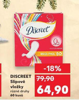 Kaufland Discreet slipové vložky nabídka