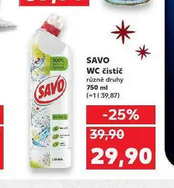 Kaufland Savo wc čistič nabídka