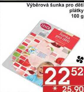 Výběrová šunka pro děti plátky 100 g