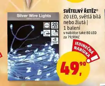 Penny Market Světelný řetěz, 20 led nabídka