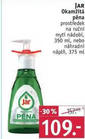 Rossmann Jar okamžitá pěna, 350 ml, nebo náhradní náplň, 375 ml nabídka