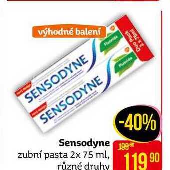 Teta Sensodyne zubní pasta 2x 75 ml, různé druhy nabídka