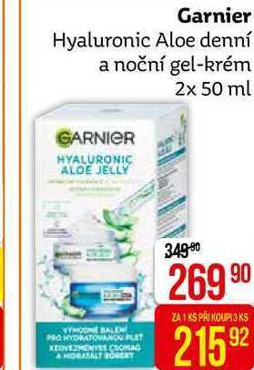 Teta Garnier hyaluronic aloe denní a noční gel-krém 2x 50 ml nabídka