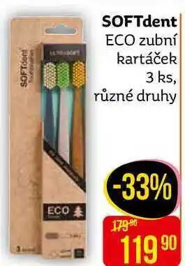 Teta Softdent eco zubní kartáček 3 ks, různé druhy nabídka