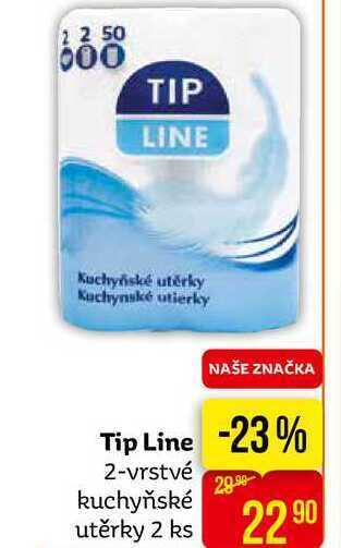 Teta Tip line 2-vrstvé kuchyňské utěrky 2 ks nabídka