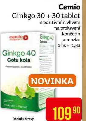 Teta Cemio ginkgo 30 + 30 tablet nabídka
