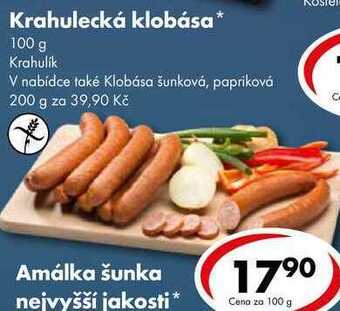 CBA Krahulecká klobása, 100 g nabídka
