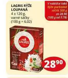 Flop Lagris rýže loupaná 4 x 120 g. varné sáčky nabídka