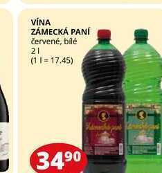Flop Vína zámecká paní červené, bílé 2l nabídka