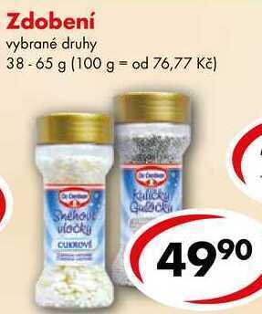 Zdobení, 38-65 g