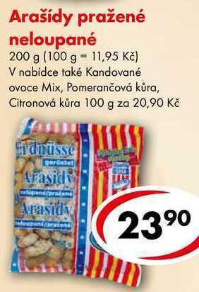 CBA Arašídy pražené neloupané, 200 g nabídka