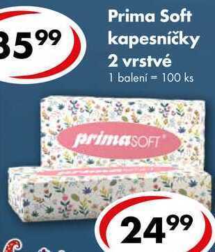 CBA Prima soft kapesníčky 2 vrstvé, 1 balení = 100 ks nabídka