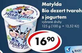 CBA Matylda bio dezert tvaroh s jogurtem, 125 g nabídka