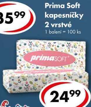 CBA Prima soft kapesníčky 2 vrstvé, 1 balení = 100 ks nabídka