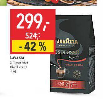 Globus Lavazza zrnková káva nabídka