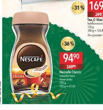 Globus Nescafé classic instantní káva nabídka