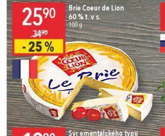 Globus Brie coeur de lion 60% nabídka
