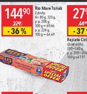 Globus Rio mare tuňák nabídka