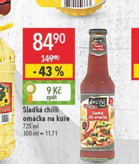 Globus Sladká chilli omáčka na kuře nabídka