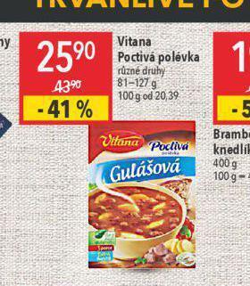 Globus Vitana poctivá polévka nabídka