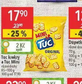 Globus Tuc krekry a tuc mini nabídka