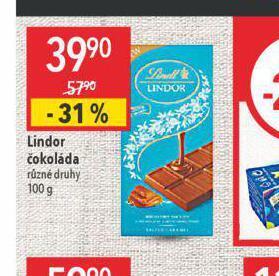 Globus Lindor čokoláda nabídka