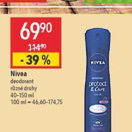 Globus Nivea deodorant nabídka