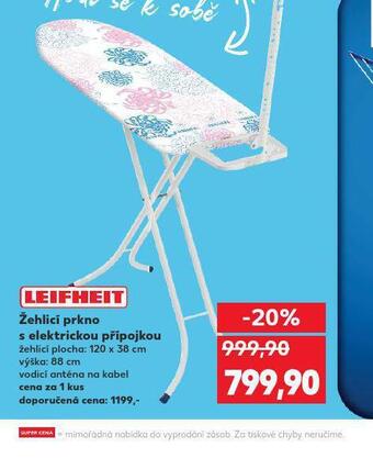 Kaufland Žehlící prkno s elektrickou přípojkou nabídka