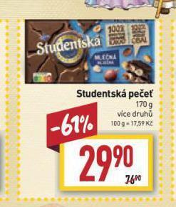Billa Orion studentská pečeť nabídka