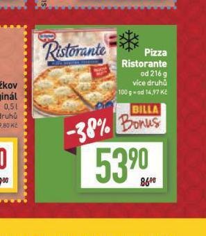 Billa Pizza ristorante nabídka