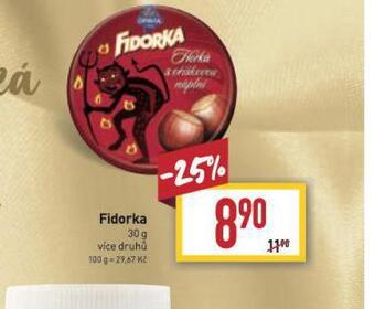 Billa Fidorka nabídka
