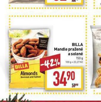 Billa Billa mandle pražené a solené nabídka