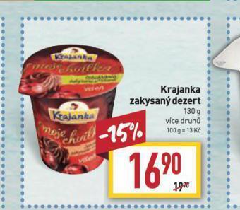 Billa Krajanka zakysaná dezert nabídka