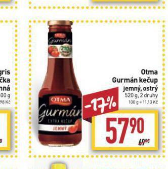Billa Otma gurmán kečup nabídka