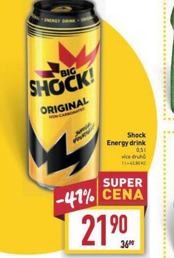 Billa Big shock energy drink nabídka