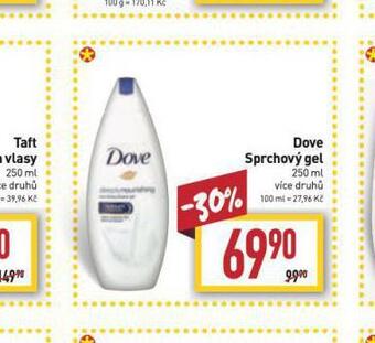 Billa Dove sprchový gel nabídka