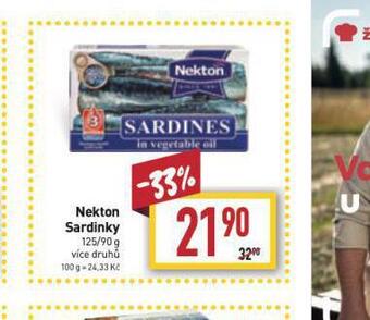 Billa Nekton sardinky nabídka