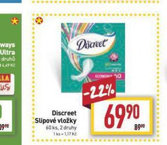 Billa Discreet slipové vložky nabídka