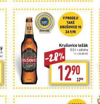 Billa Pivo krušovický ležák nabídka