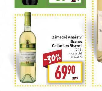 Billa Zámecké vinařství bzenec cellarium bisencii nabídka