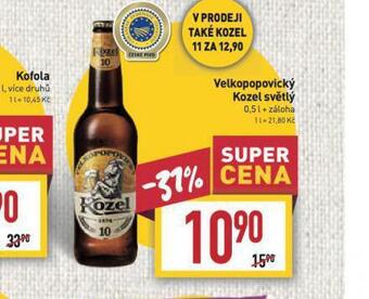 Billa Pivo velkopopovický kozel 10 nabídka
