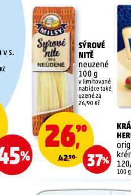 Penny Market Sýrové nitě nabídka